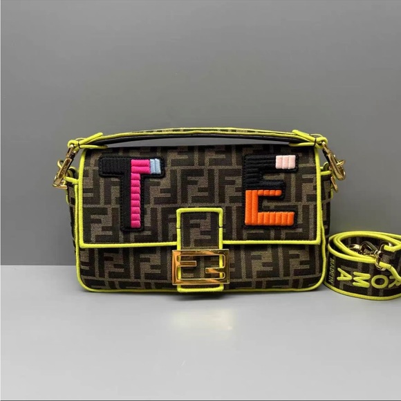 Fendi Multicolor Crossbody Bag with Neon Accents - Picture 1 of 9